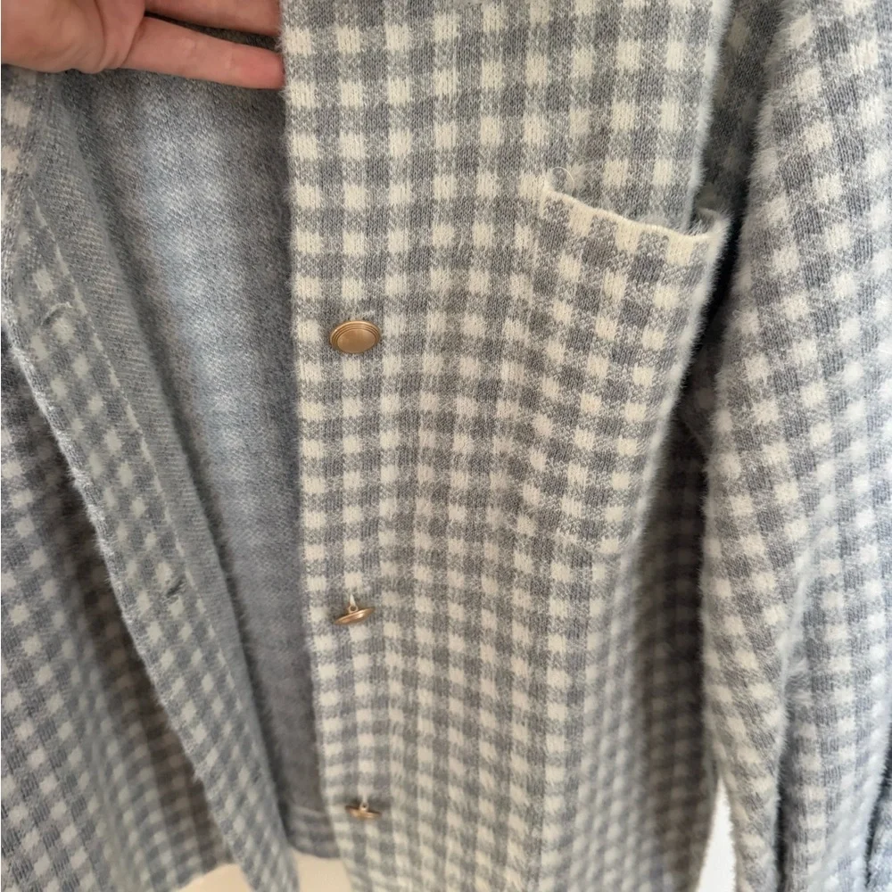 Max Studio Grey & White Gingham Jacket - Picture 2 of 6